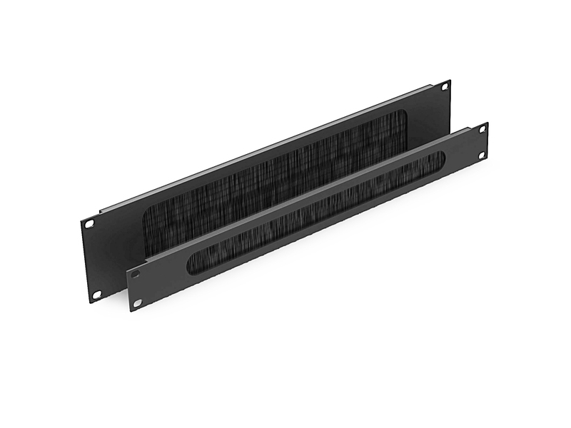 PENN ELCOM R1268/1UK-PBS panel rack szczotkowy, z przelotem